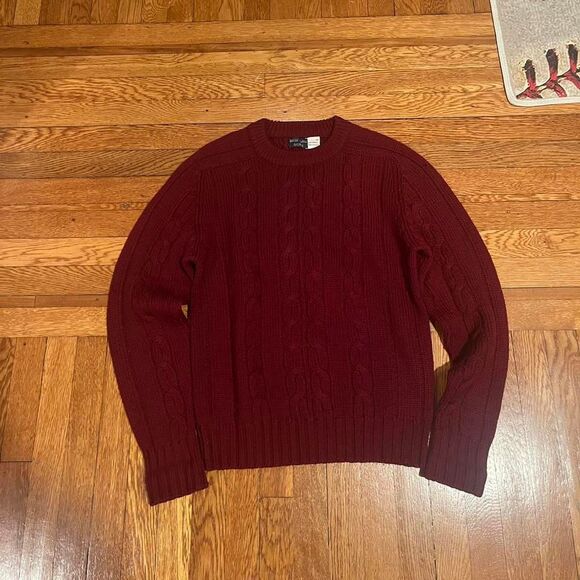 Vintage 100% wool macys 90s cable‎ knit sweater - Picture 1 of 5